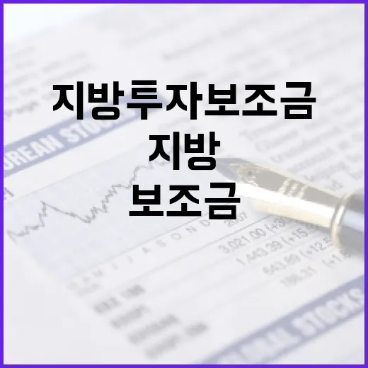 지방 투자 보조금, 아직 결정된 사항 없습니다