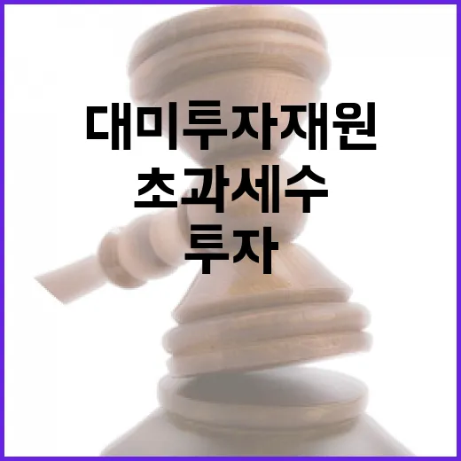 초과세수 대미투자 재원 활용설 부인