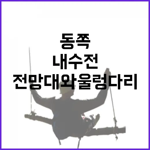 울릉도 동쪽 바다 품은 내수전 전망대와 울렁다리