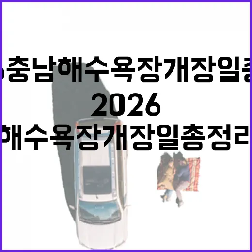 2026 충남 해수욕장 개장일 총정리
