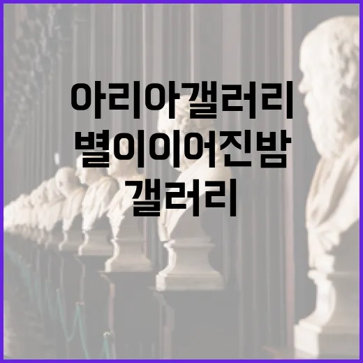 별이 이어진 밤, 아리아 갤러리 전시회