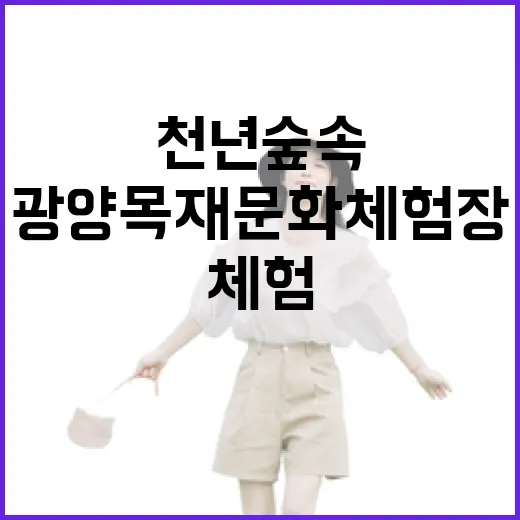 천년 숲속 광양목재문화체험장 힐링 체험