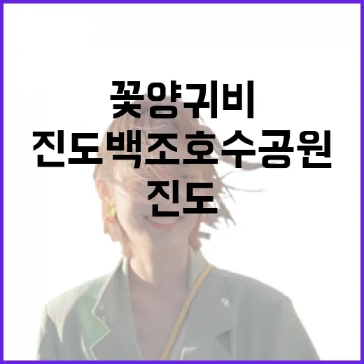 진도백조호수공원 꽃양귀비 물결