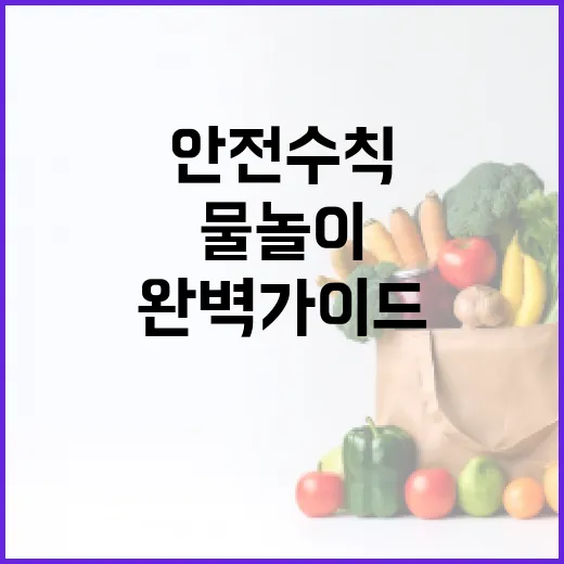 물놀이 안전수칙 완벽 가이드