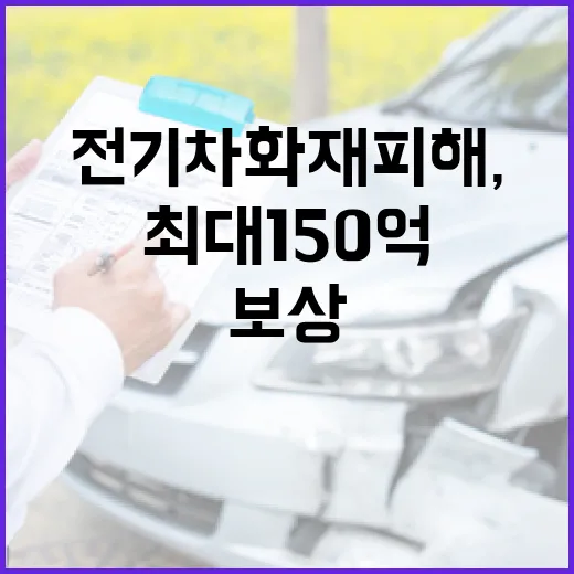 전기차 화재 피해, 최대 150억 보상 체계 도입