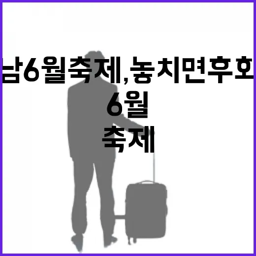 전남 6월 축제, 놓치면 후회할 명소들