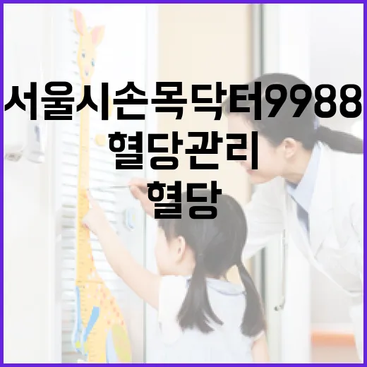서울시 손목닥터9988 혈당관리 지원 본격화