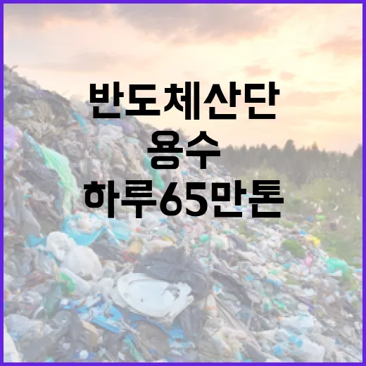 서남권 반도체 산단에 하루 65만 톤 용수 공급 확정