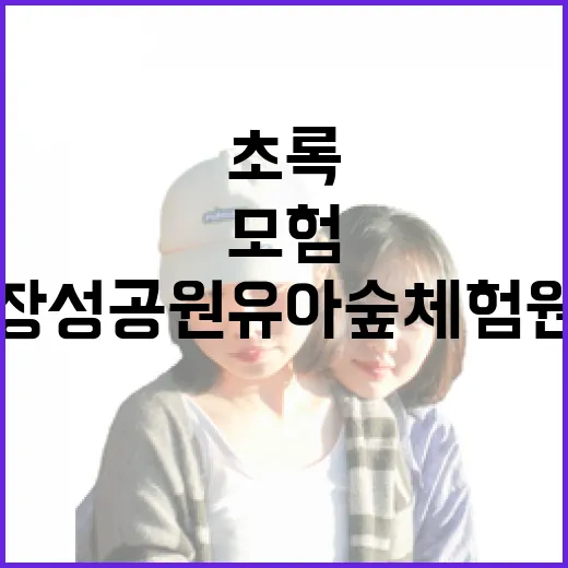 장성공원유아숲체험원, 자연과 함께하는 초록 모험