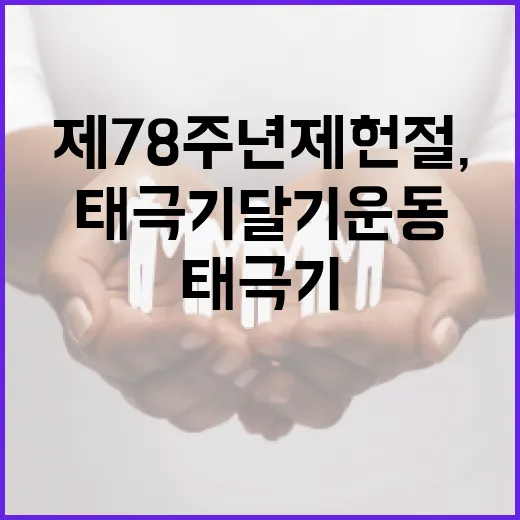 제78주년 제헌절, 태극기 달기 운동 전개