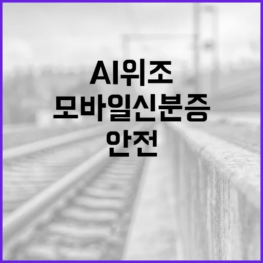 AI 위조 신분증 퇴출, 모바일신분증은 안전
