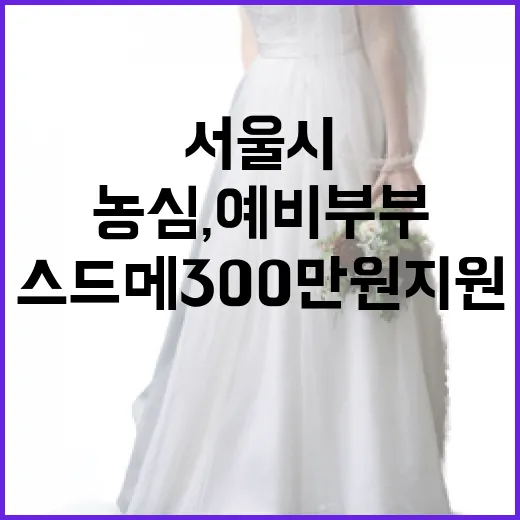 서울시 농심, 예비부부 스드메 300만원 지원