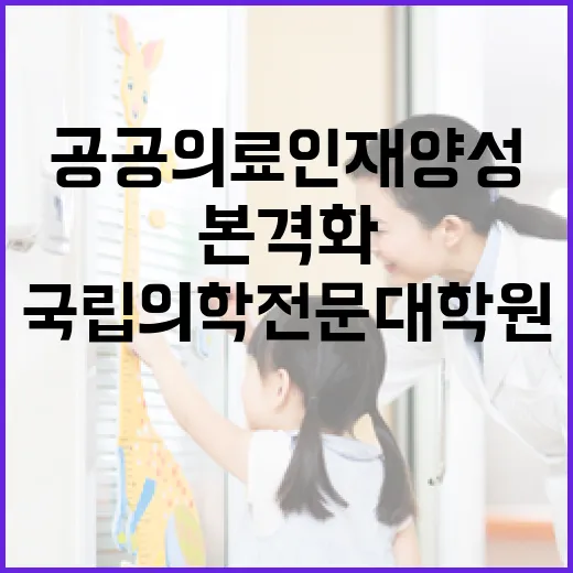 국립의학전문대학원 설립 본격화, 공공의료 인재 양성 시동