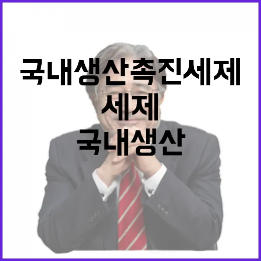 국내생산촉진세제 구체안 아직 미정