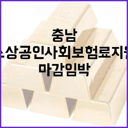 충남 소상공인 사회보험료 지원 신청 마감 임박