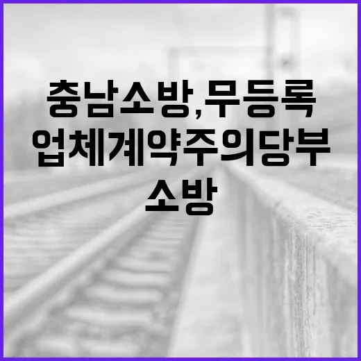 충남소방, 무등록 소방업체 계약 주의 당부