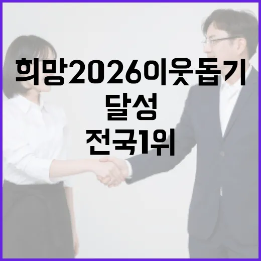 부산, 희망2026 이웃돕기 전국 1위 달성