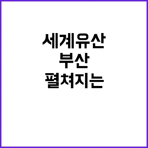 부산서 펼쳐지는 세계유산 문화축제