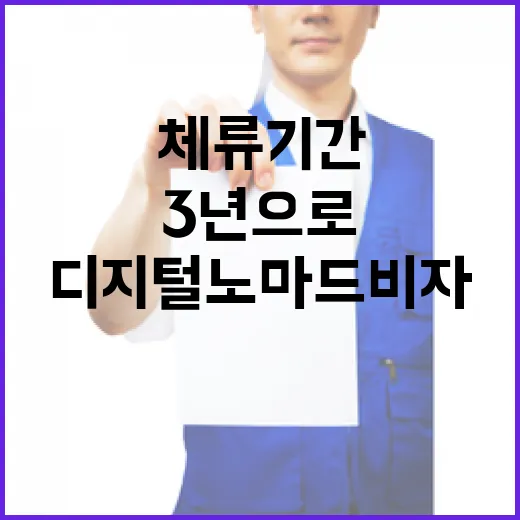 디지털노마드 비자, 체류기간 3년으로 확대