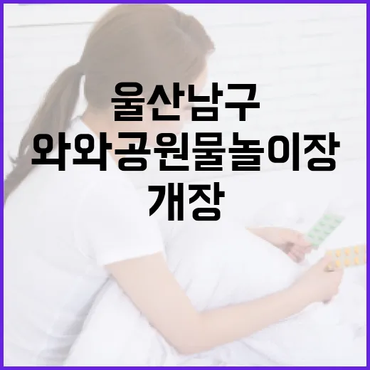 울산 남구 와와공원 물놀이장 무료 개장 소식