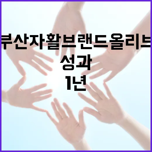 부산 자활브랜드 올리브 1년 성과와 미래