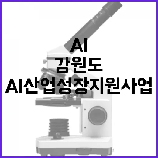 강원도 AI 산업 성장 지원사업 선정