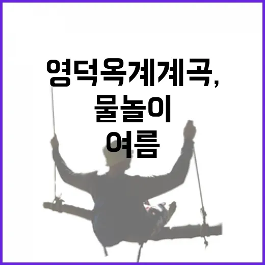 영덕 옥계계곡, 가족과 함께하는 여름 물놀이 명소