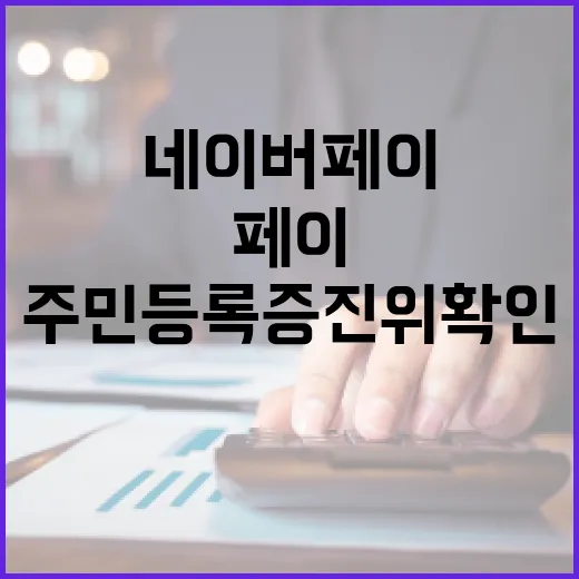 네이버페이 등 주민등록증 진위 확인 서비스 도입