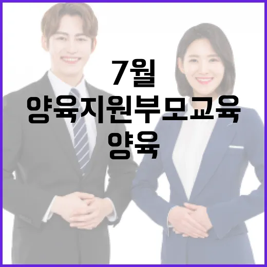 7월 서울시 양육지원 부모교육 신청 안내