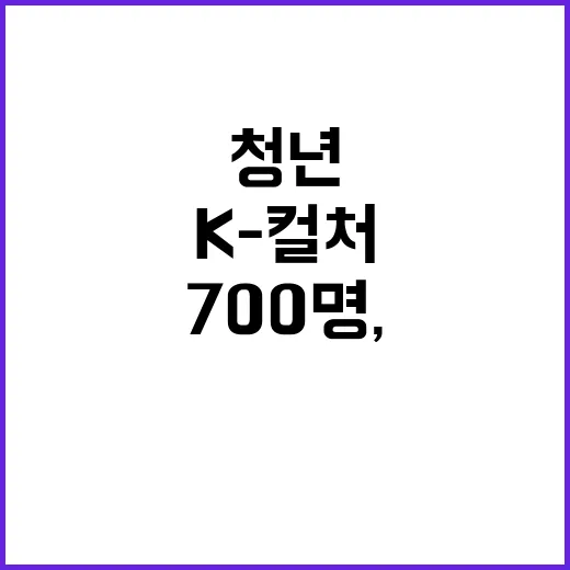 청년 700명, 세계 무대서 K-컬처 전파
