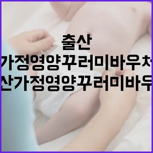 출산가정 영양꾸러미 바우처 신청 안내