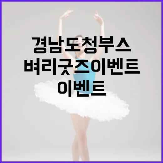 경남도청 부스 벼리 굿즈 이벤트 총정리