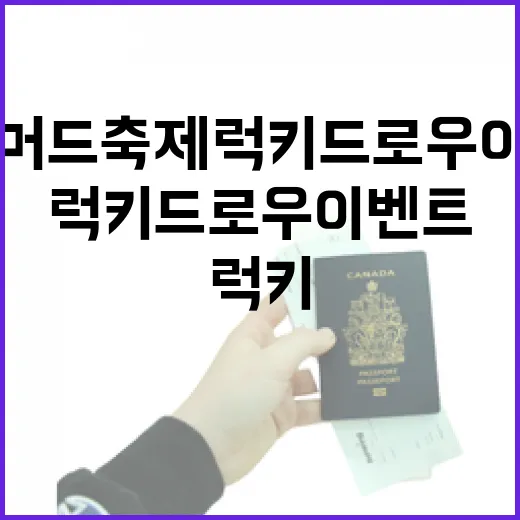 보령머드축제 럭키드로우 이벤트 주목