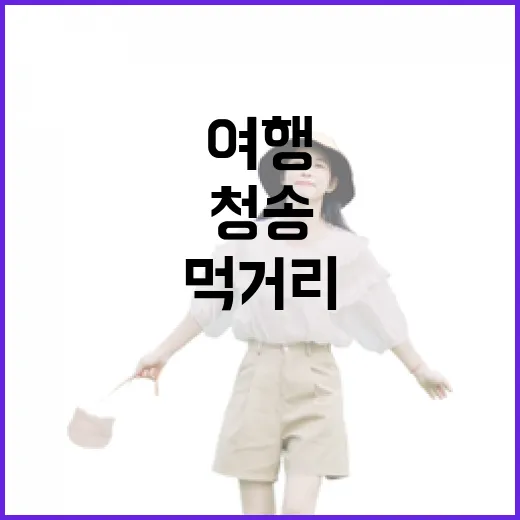 청송 예술과 건강 먹거리 여행