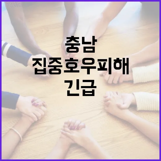 충남 집중호우 피해 긴급 지원 현황
