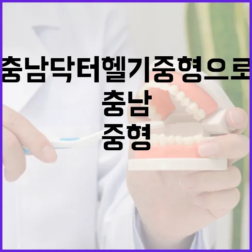 충남 닥터헬기 중형으로 진화, 생명 구하는 하늘 응급실