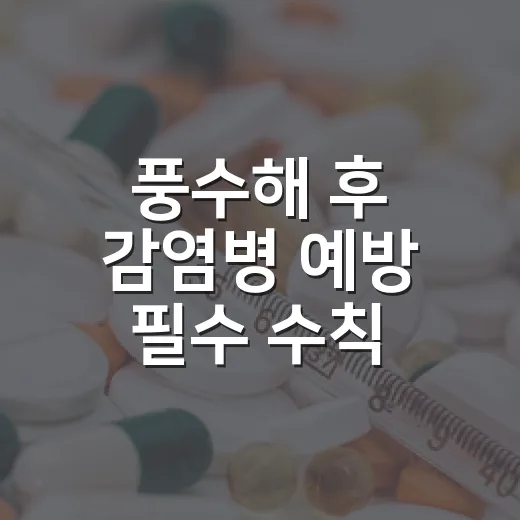 풍수해 후 감염병 예방 필수 수칙