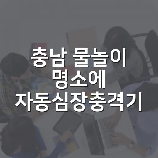 충남 물놀이 명소에 자동심장충격기 10대 긴급 배치