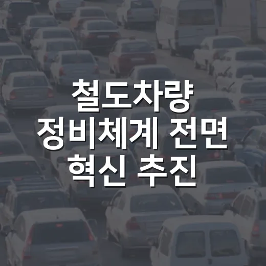 철도차량 정비체계 전면 혁신 추진