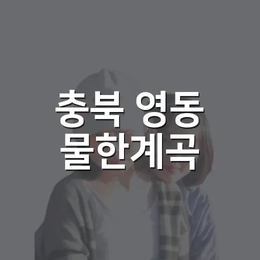 충북 영동 물한계곡, 여름 피서 명소