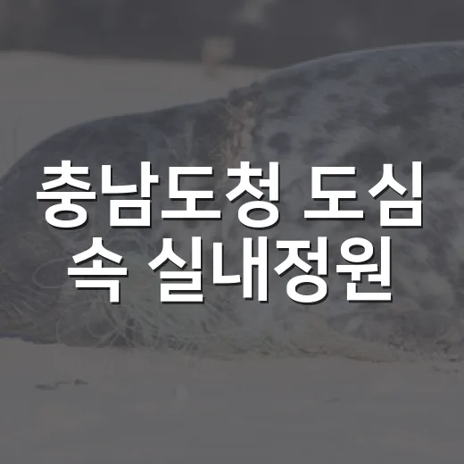 충남도청 도심 속 실내정원, 도민 힐링 명소로