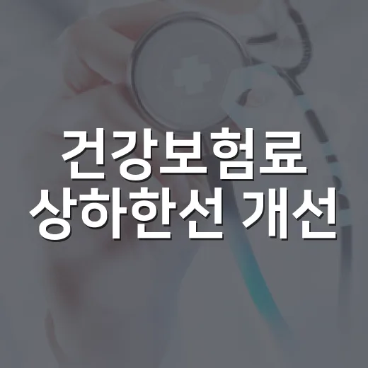 건강보험료 상하한선 개선, 아직 확정 안 돼