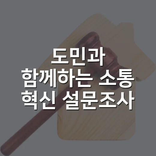 도민과 함께하는 소통 혁신 설문조사