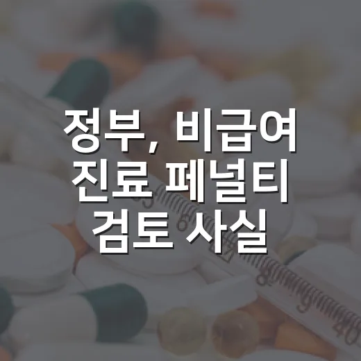 정부, 비급여 진료 페널티 검토 사실무근