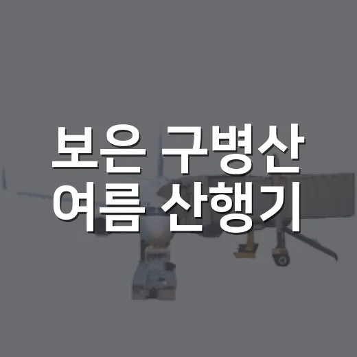 보은 구병산 여름 산행기