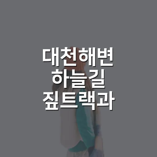 대천해변 하늘길 짚트랙과 스카이바이크 체험기