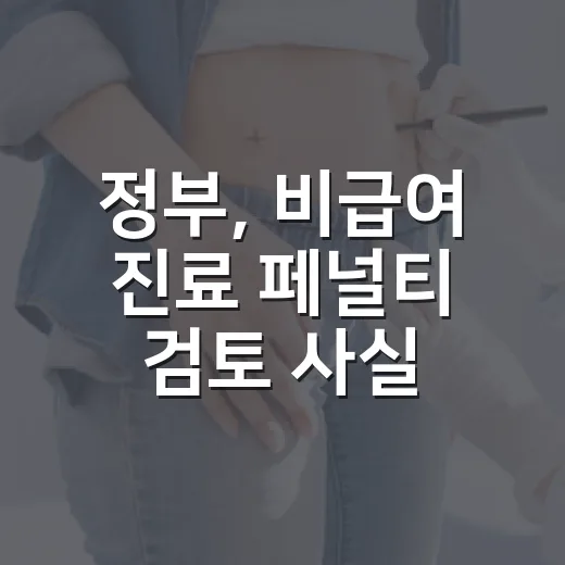 정부, 비급여 진료 페널티 검토 사실무근