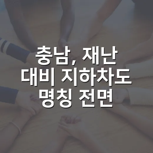 충남, 재난 대비 지하차도 명칭 전면 정비