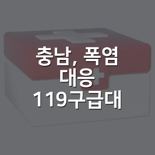 충남, 폭염 대응 119구급대 운영 강화