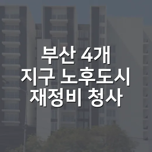 부산 4개 지구 노후도시 재정비 청사진 공개